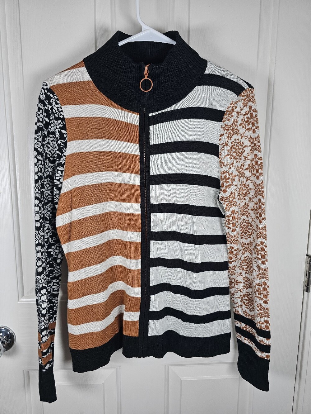 Icelandic Design Sawyer Full-Zip Wool Mix Sweater Size M